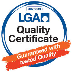 Mit einer Dauerbelastung von 60.000 Prüfzyklen wurde es vom TÜV Rheinland mit dem LGA-Qualitäts-Zertifikat ausgezeichnet